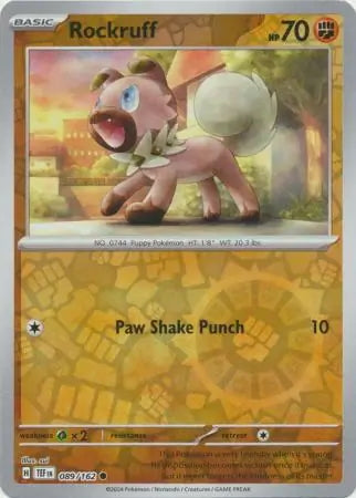 Temporal Forces Rockruff #89/162 reverse holo